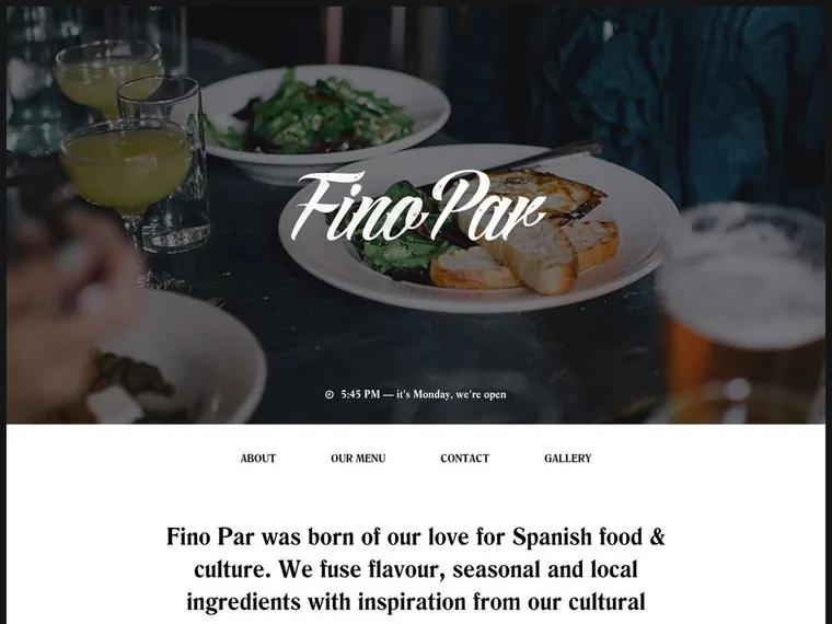 Thumbnail of the Fino Par Spanish kitchen website.